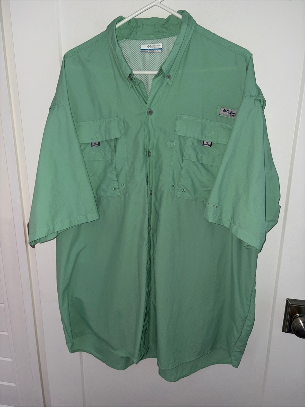 Columbia PFG short sleeve fishing shirt men's XLT EUC LN